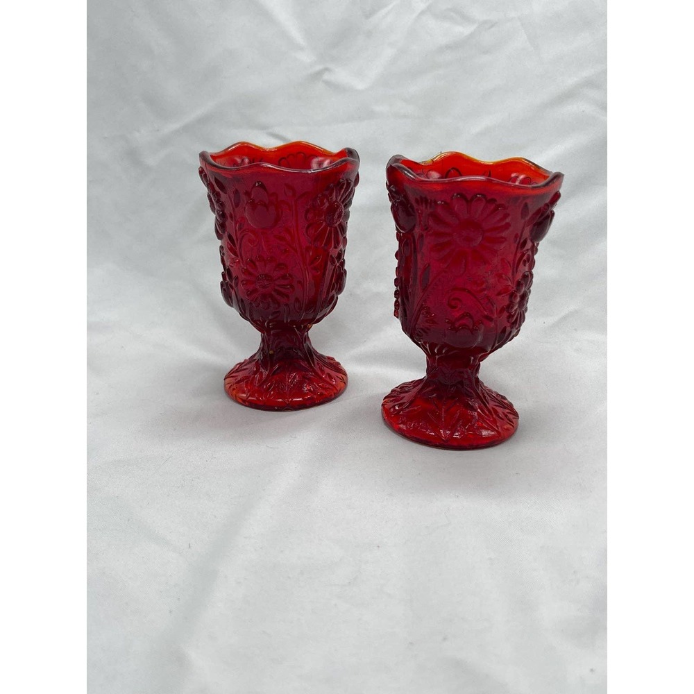 Vintage L.G. Wright Amberina votive